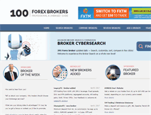 Tablet Screenshot of 100forexbrokers.com